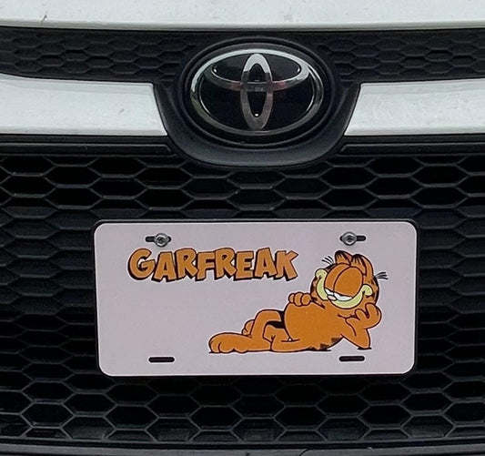 garFREAK garfield front car vanity plate