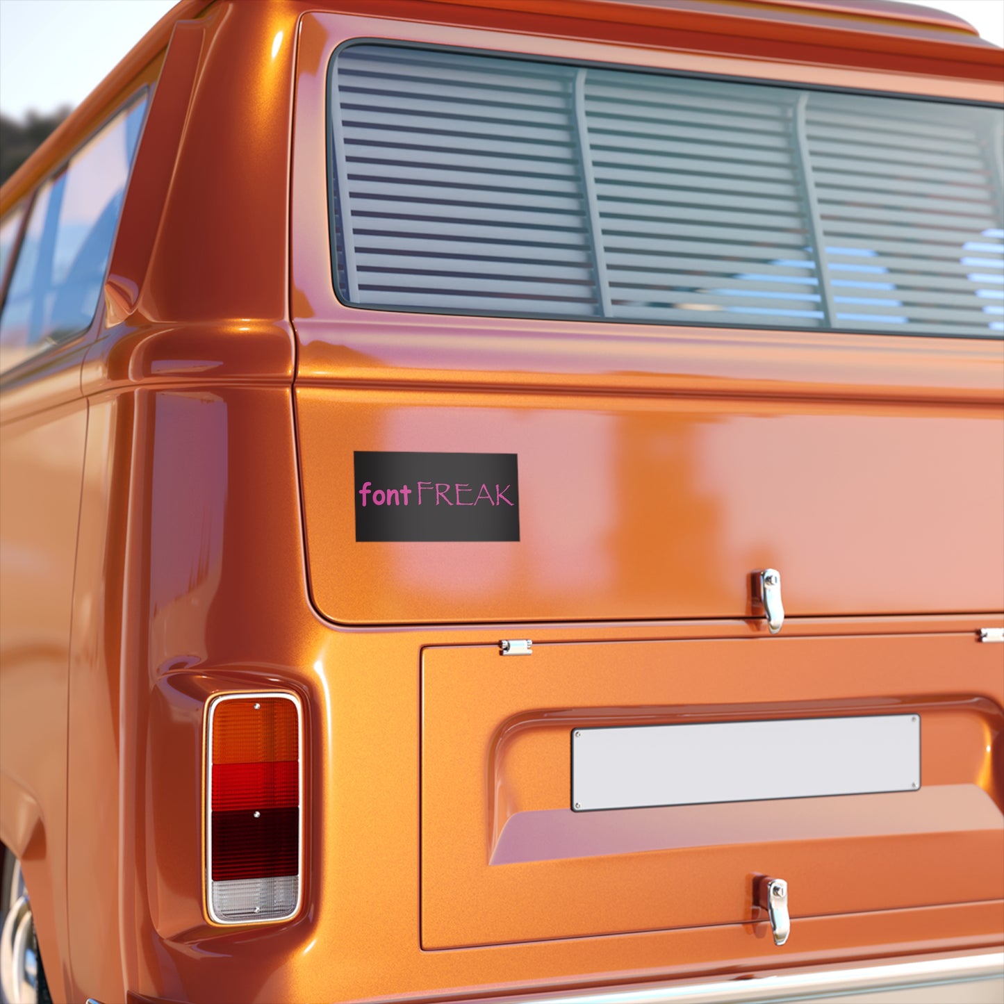 font FREAK graphic designer bumper sticker