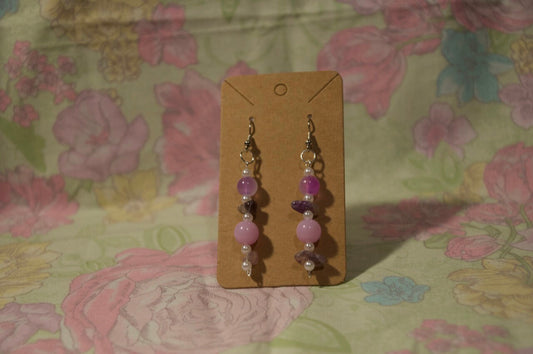 Purple and Amethyst Earrings