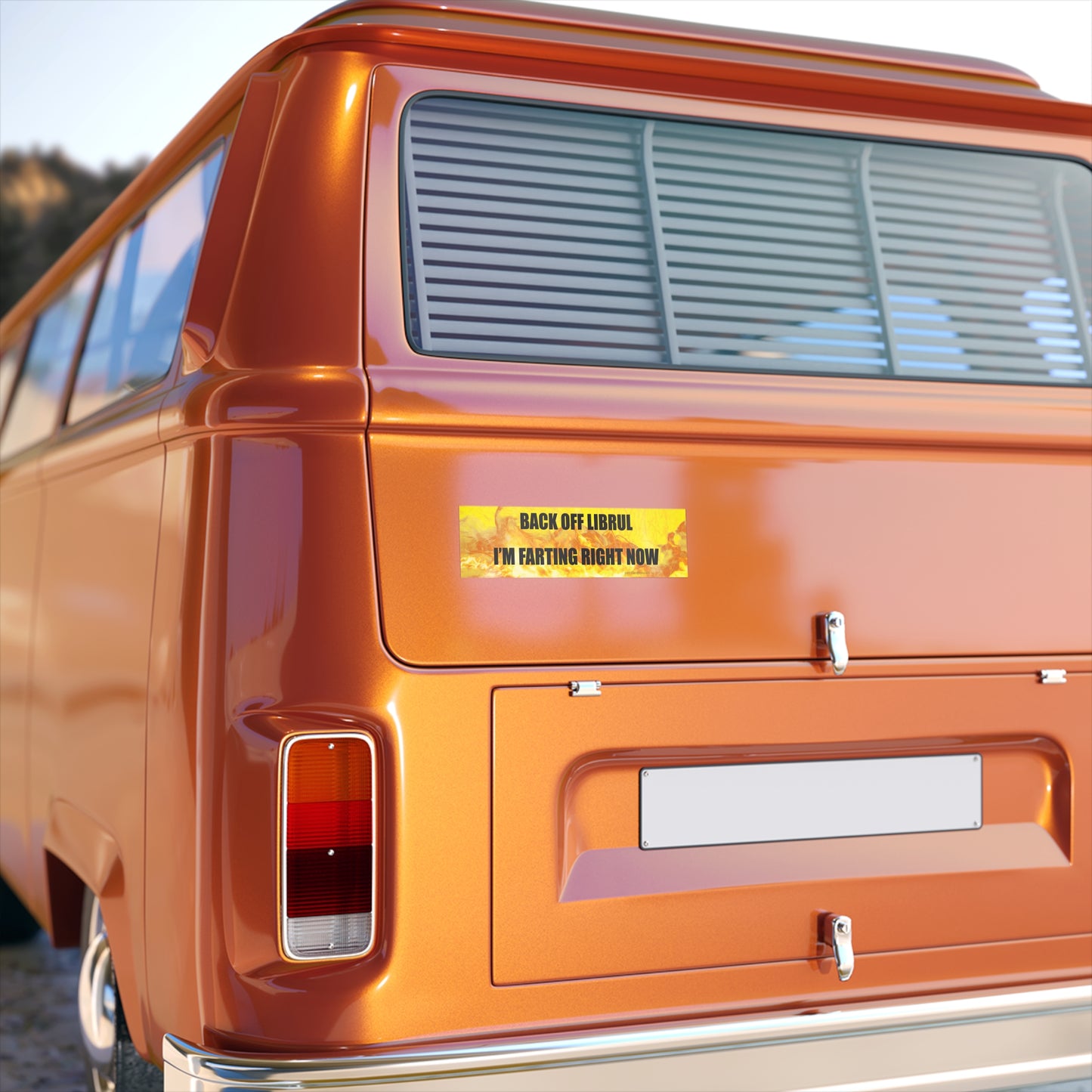 BACK OFF im FARTING right now bumper sticker