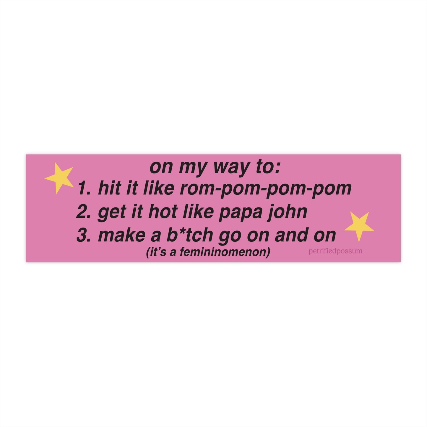 chappell roan femininomenon silly bumper sticker