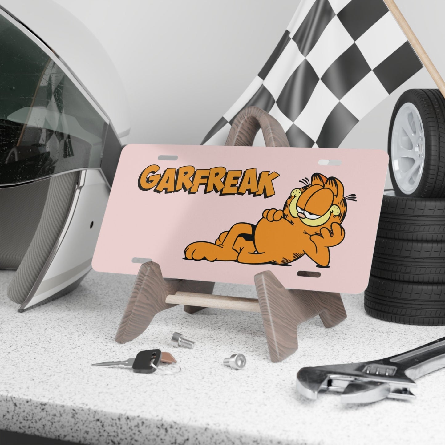 garFREAK garfield front car vanity plate