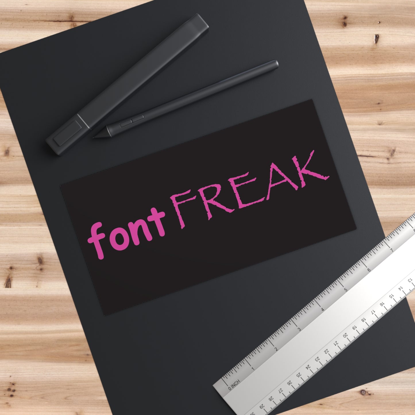 font FREAK graphic designer bumper sticker