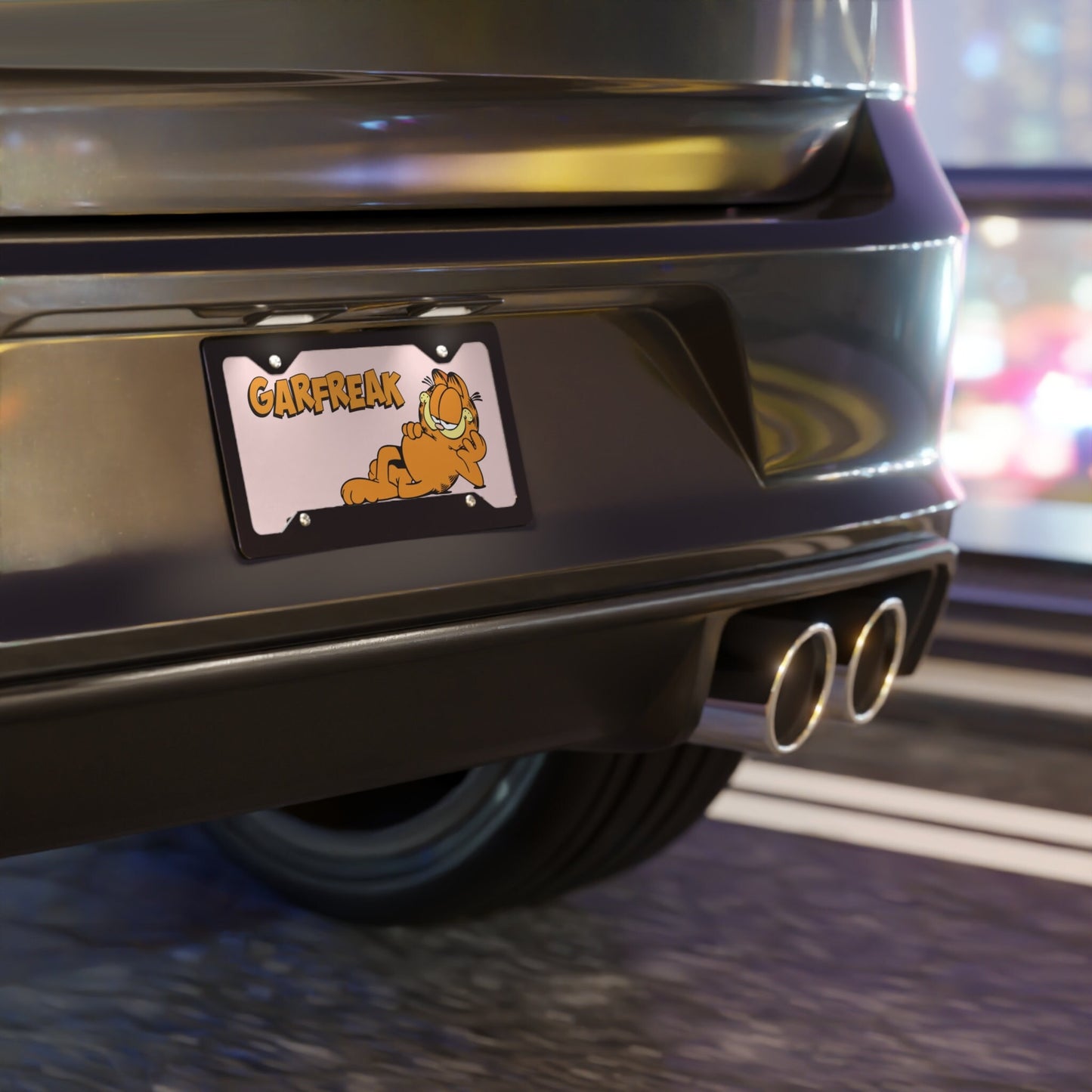garFREAK garfield front car vanity plate