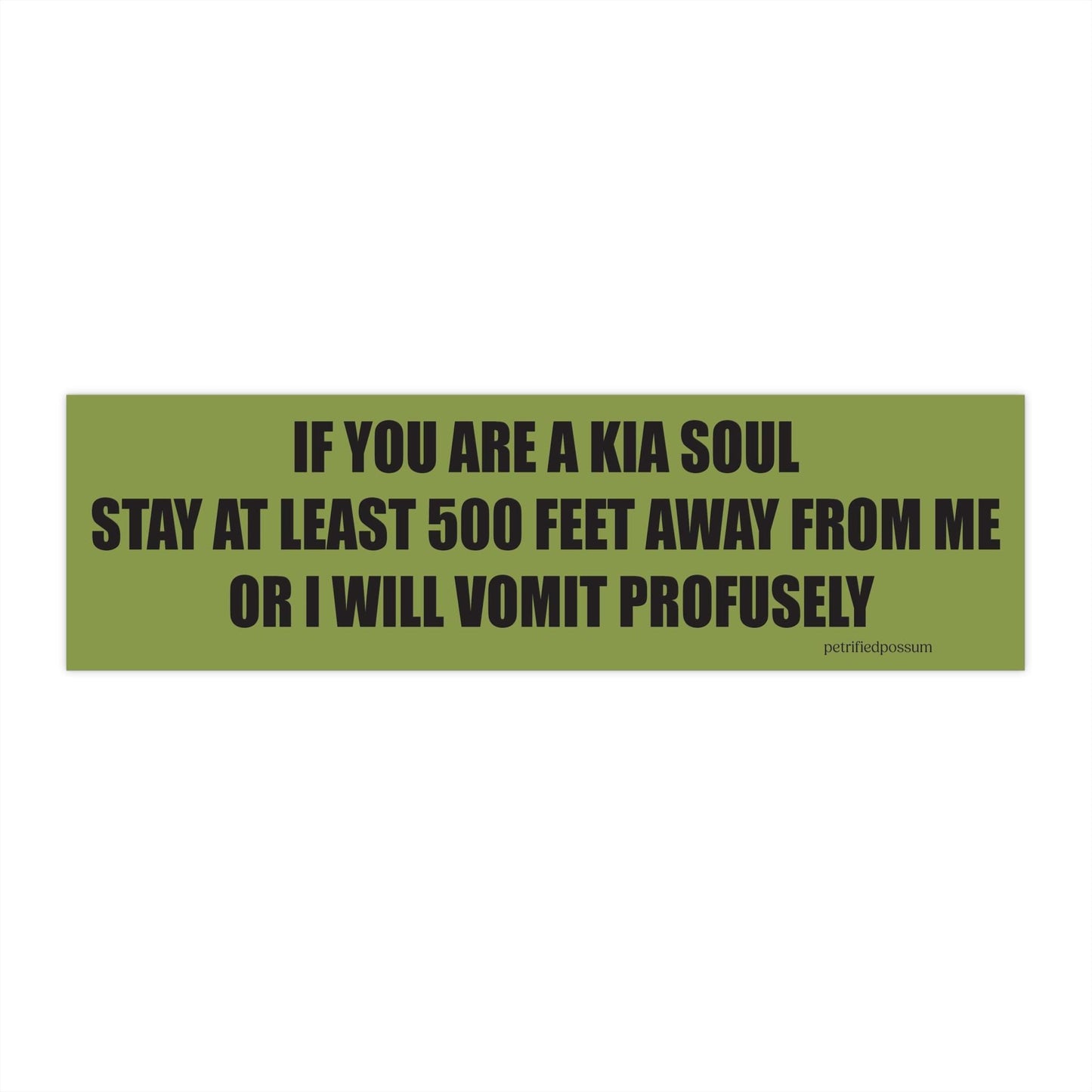 i hate kia souls bumper sticker